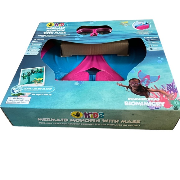 NIB Kid’s Mermaid Monofin with Mask Set - Picture 8 of 10
